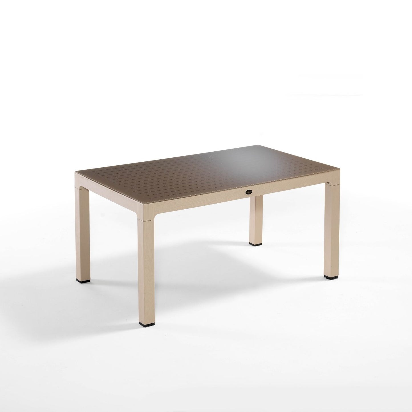 Novussi Wood Table 90x150 Lined Glass Table