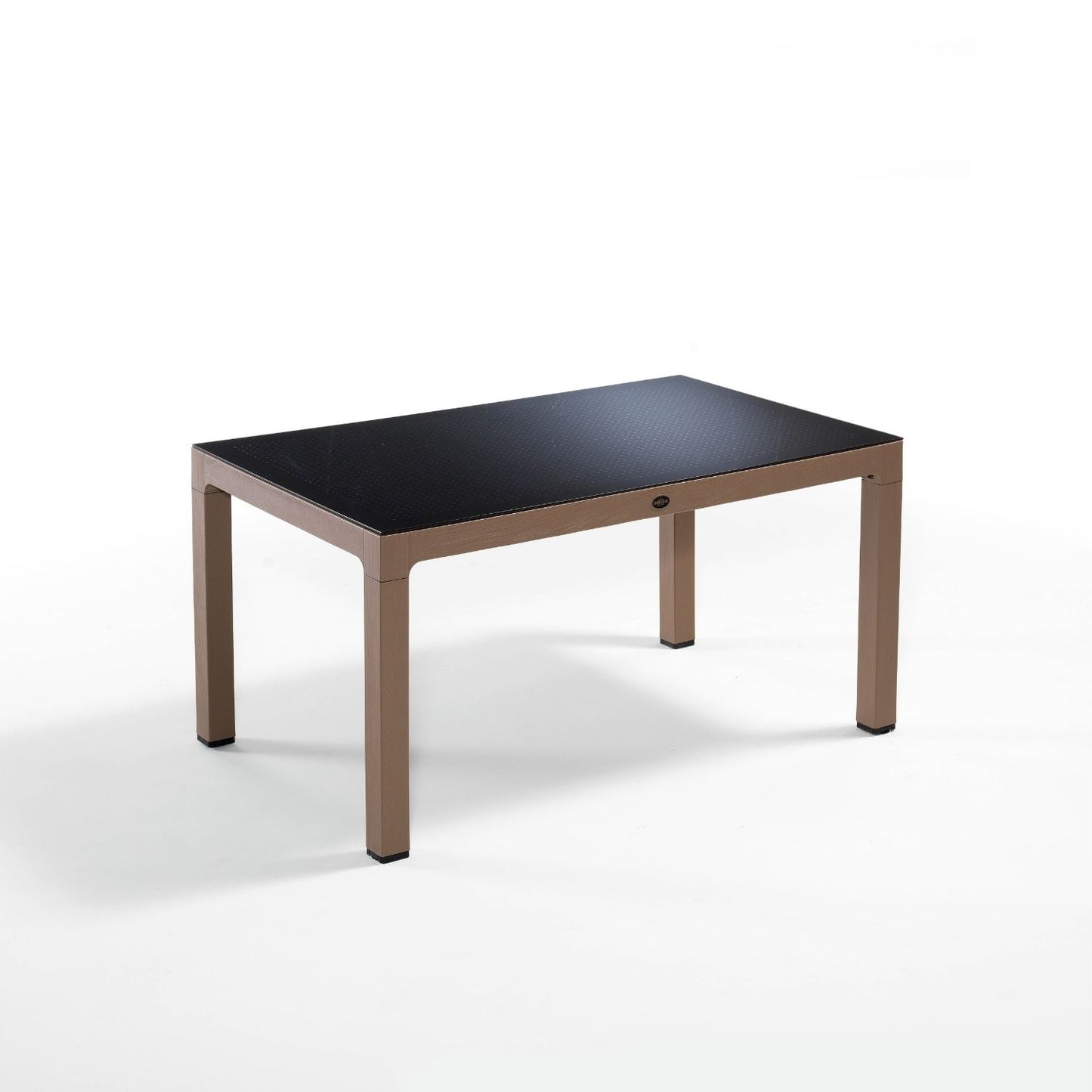 Novussi Wood Table 90x150 Dotted Glass Table