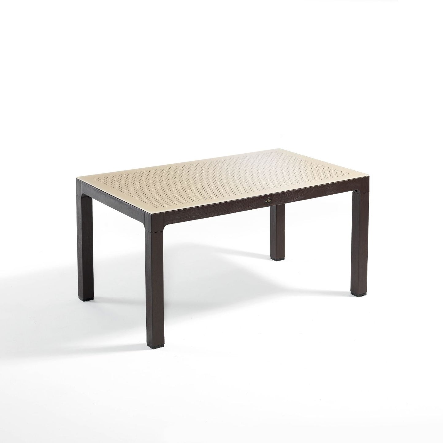 Novussi Wood Table 90x150 Dotted Glass Table