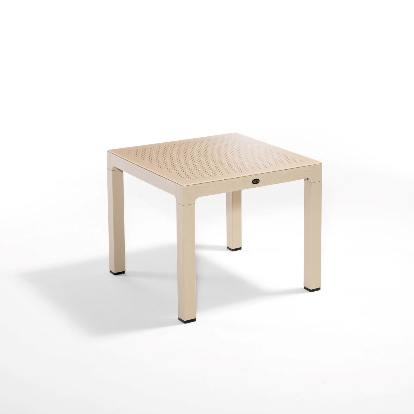 Novussi Wood Table 90x90 Dotted Glass Table