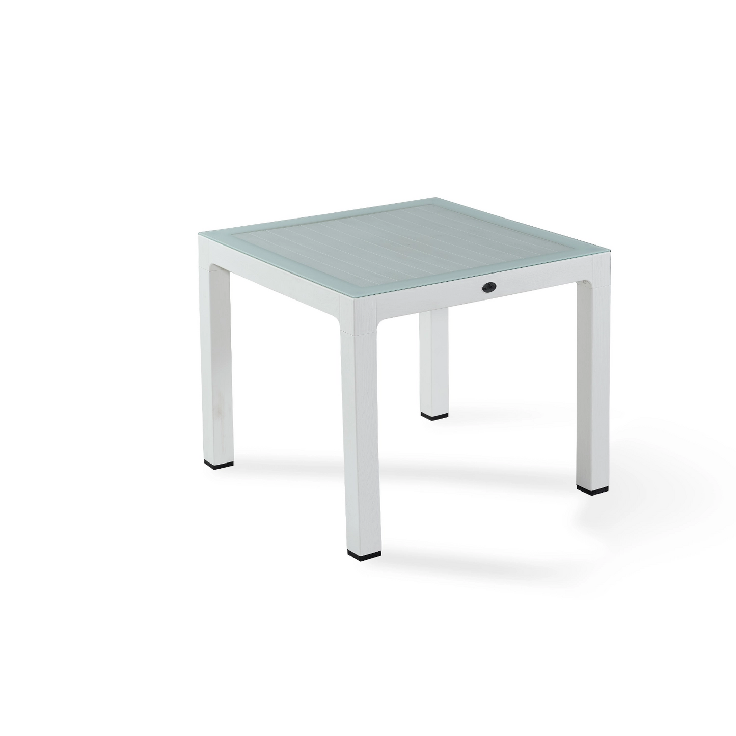 Novussi Wood 90x90 Stencil Glass Table