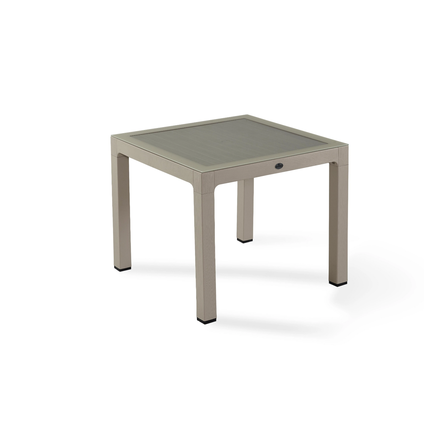 Novussi Wood 90x90 Stencil Glass Table